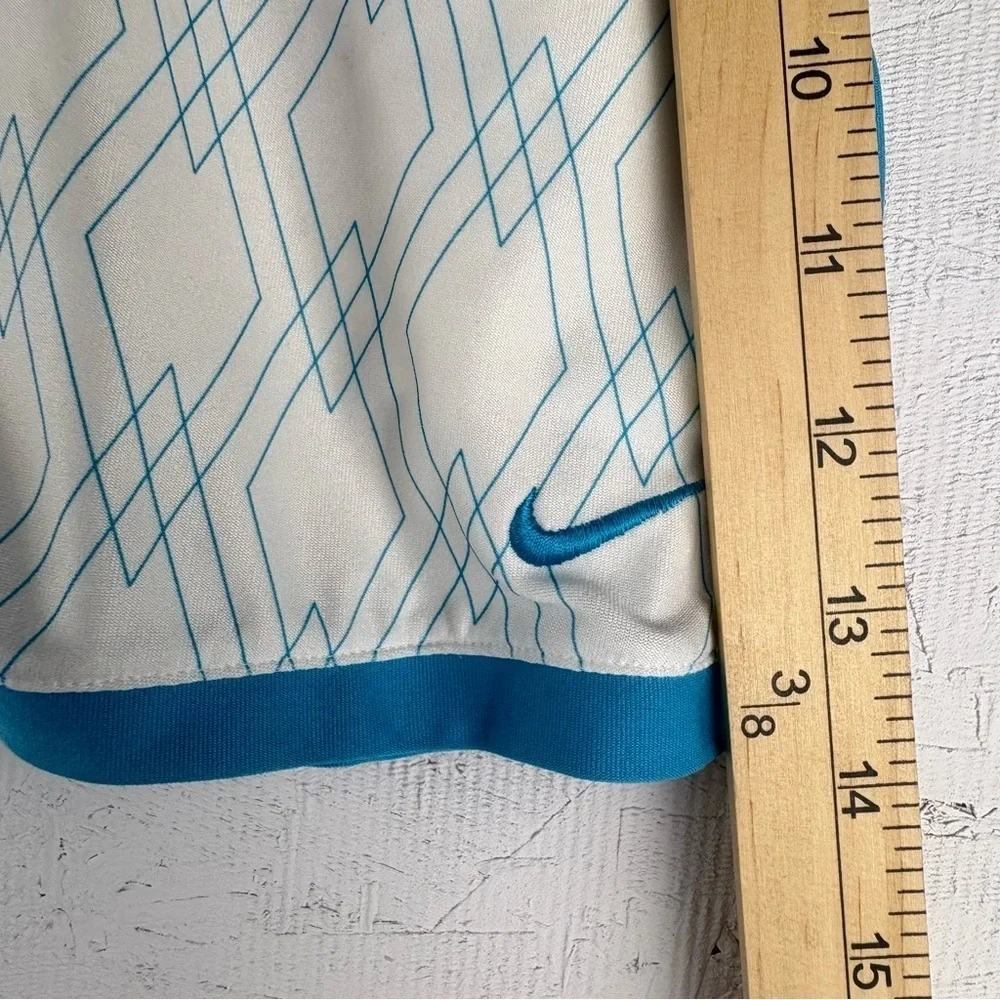 Nike Dri-Fit White and Blue Geometric Tennis Golf Skirt Stretchy Sz Large